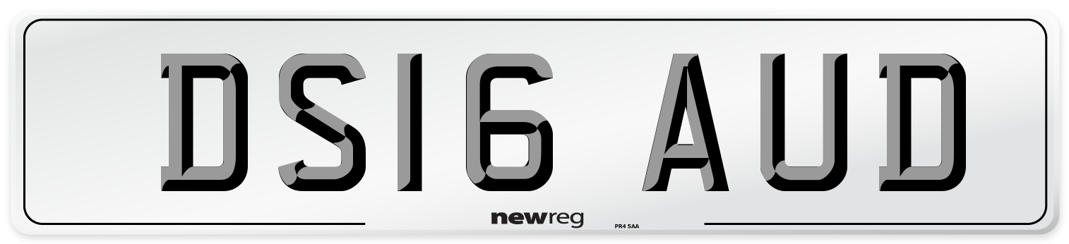 DS16 AUD Number Plate from New Reg